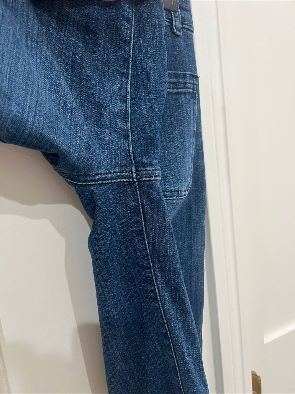 FRAME Le slim palazzo High-Rise Wide-Leg Women’s Jeans - Dark Blue - Picture 8 of 8